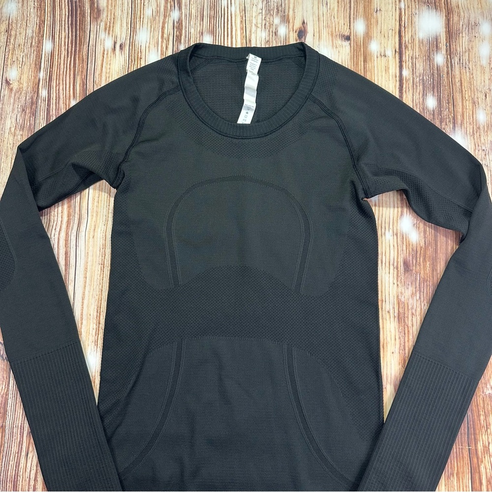 Lululemon Athletica Swiftly Tech Long Sleeve Crew Size 4 Black - Picture 13 of 16